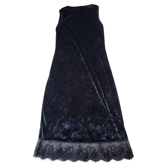 La Vie En Blanc Velvet Lace Dress Black Medium - Picture 6 of 9